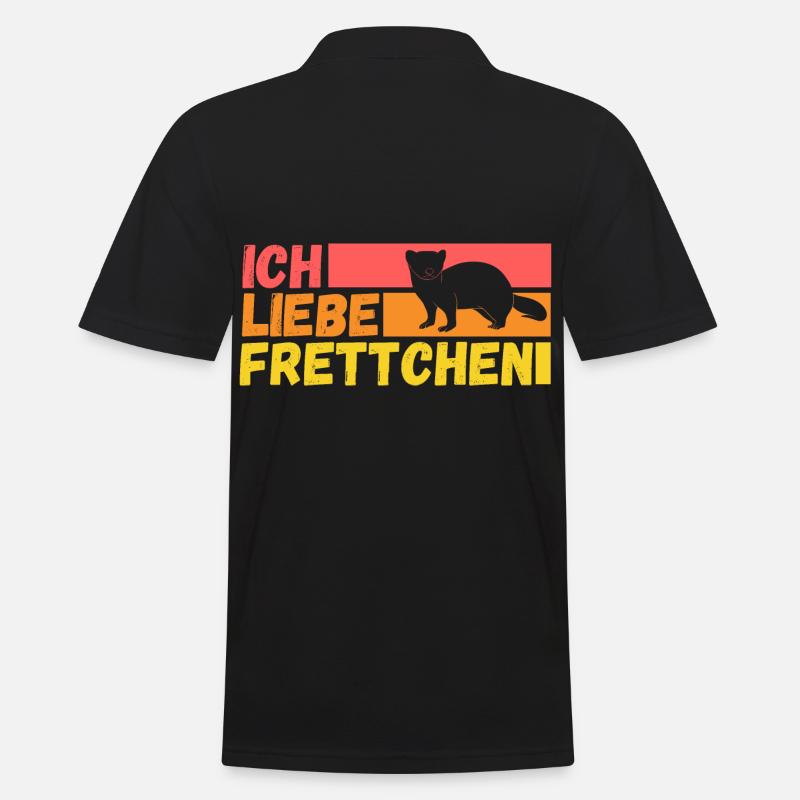 Ich Liebe Frettchen - Männer Poloshirt - Schwarz