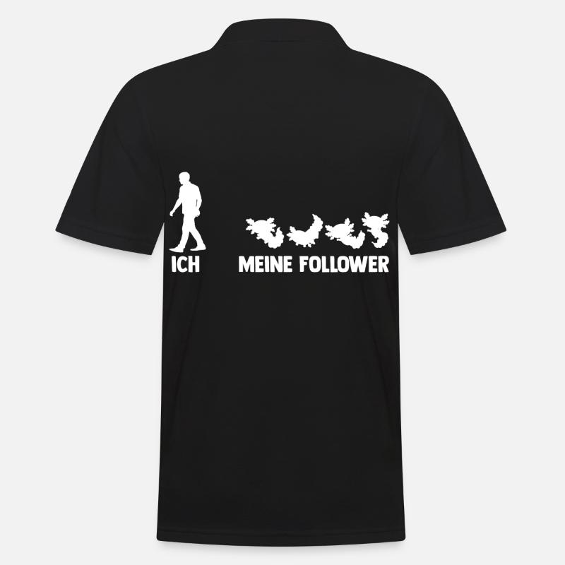 Axolotl - Männer Poloshirt - Schwarz
