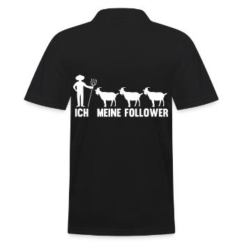 Ziege Ziegenbauer Bauernhof Landwirt Bauer Ziegen - Männer Poloshirt - Schwarz - Hinten - Kai (181cm)