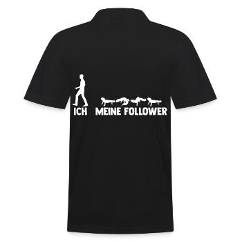 Eidechse Terrarium Reptilien Leopardgecko - Männer Poloshirt - Schwarz - Hinten - Kai (181cm)