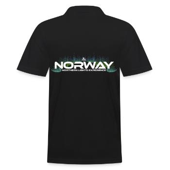 Norway - Northern Lights Experience - Men's Polo Shirt - black - Back - Kai (181cm)