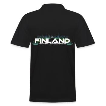 Finland - Northern Lights Experience - Men's Polo Shirt - black - Back - Kai (181cm)