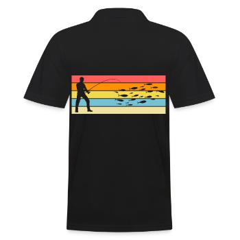 Pêche Pêche Pêche Pêcheurs - Polo Homme - noir - Dos - Kai (181cm)