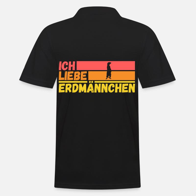 Erdmännchen - Männer Poloshirt - Schwarz