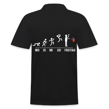 Party Bier Bierpong Beer Pong - Männer Poloshirt - Schwarz - Hinten - Kai (181cm)