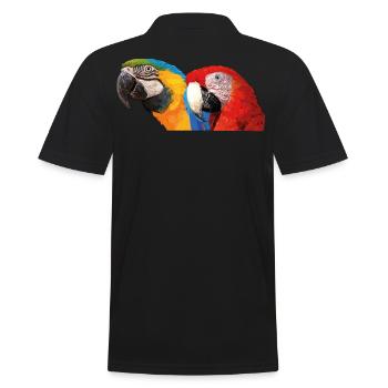 Aras - Männer Poloshirt - Schwarz - Hinten - Kai (181cm)