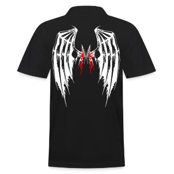 2reborn Devilwings Devil Wings Teufel Flügel wh - Männer Poloshirt - Schwarz - Hinten - Kai (181cm)