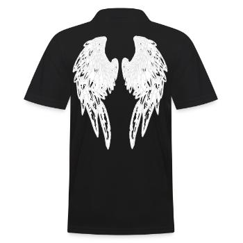 2reborn Angelwings Angel Wings Angel Devil wh II - Men's Polo Shirt - black - Back - Kai (181cm)