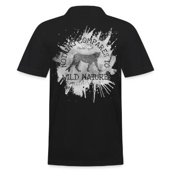 Guépard Splash Gris- Nothing Compares to Nature - Polo Homme - noir - Dos - Kai (181cm)