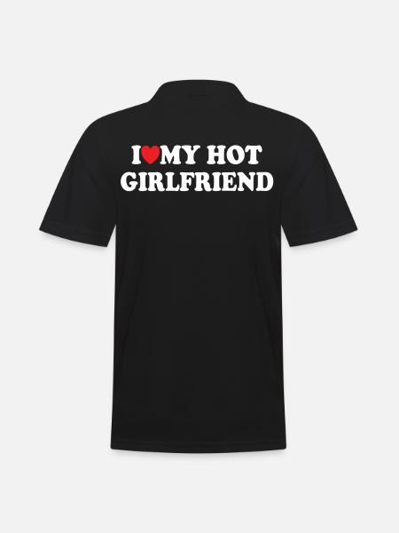 I Love My Hot Girlfriend - Männer Poloshirt - Schwarz