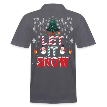 Let It Snow Flocon de neige de Noël - Polo Homme - charbon - Dos - Nico (186cm)