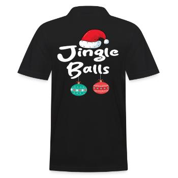 Jingle Balls Tinsel Seins Drôle Assorti Couple Che - Polo Homme - noir - Dos - Kai (181cm)