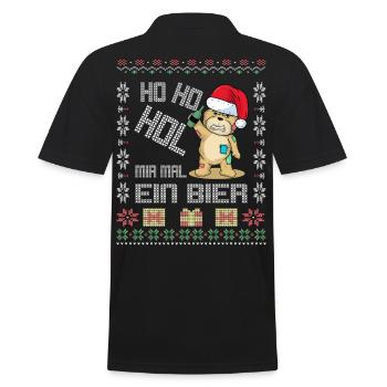 Ho Ho Me procurez-moi une bière drôle de Noël dicton - Polo Homme - noir - Dos - Kai (181cm)