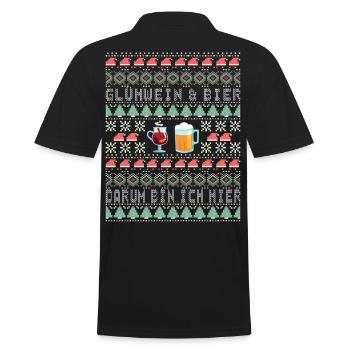 Marché de Noël du vin chaud et de la bière moche G - Polo Homme - noir - Dos - Kai (181cm)