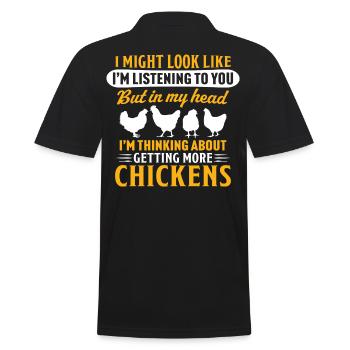 J’envisage d’avoir plus de poulets - Polo Homme - noir - Dos - Kai (181cm)