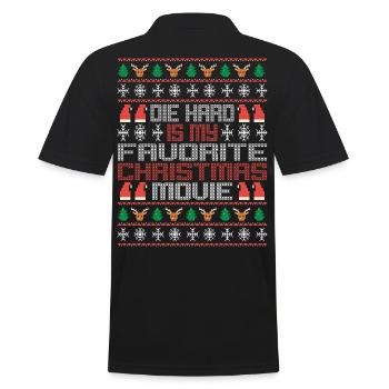 Le dur est Noël film Pyjama de Noël moche - Polo Homme - noir - Dos - Kai (181cm)