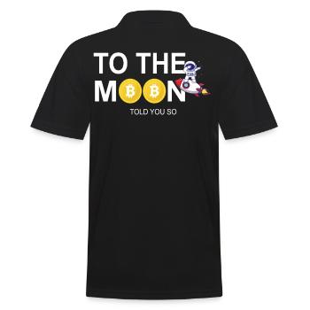 Graphique Bitcoin vers la Lune - Polo Homme - noir - Dos - Kai (181cm)