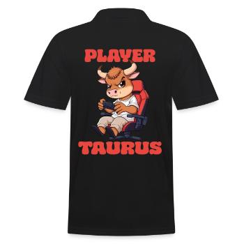 Game Gaming Zodiac Player Taurus Taurus Gamer - Men's Polo Shirt - black - Back - Kai (181cm)