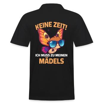 Butterfly Garden Sayings Sunglasses Gardener - Men's Polo Shirt - black - Back - Kai (181cm)