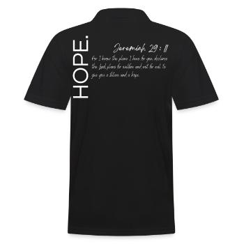 L’espoir - Jérémie 29:11 Conception chrétienne - Polo Homme - noir - Dos - Kai (181cm)