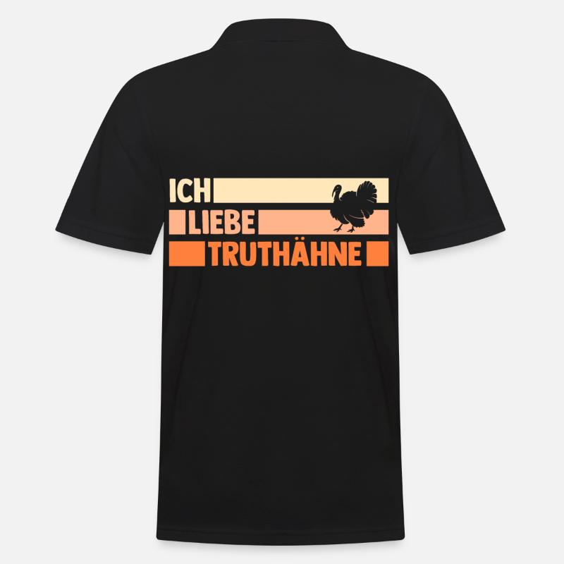 Truthuhn Truthahn - Männer Poloshirt - Schwarz