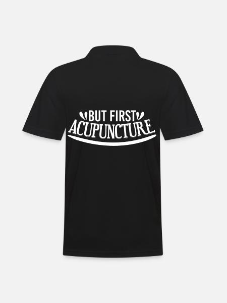 But First Acupuncture - Men's Polo Shirt - black