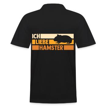 Nagetier Hamsterbesitzer Hamster - Männer Poloshirt - Schwarz - Hinten - Kai (181cm)