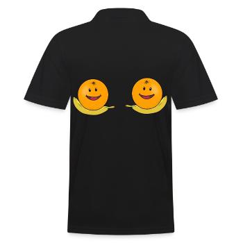 Banana Bra Bikini Breast Orange Erotic Sexy Erotica - Men's Polo Shirt - black - Back - Kai (181cm)