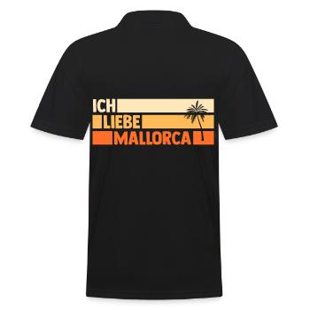Party Urlaub Mallorca - Männer Poloshirt - Schwarz - Hinten - Kai (181cm)