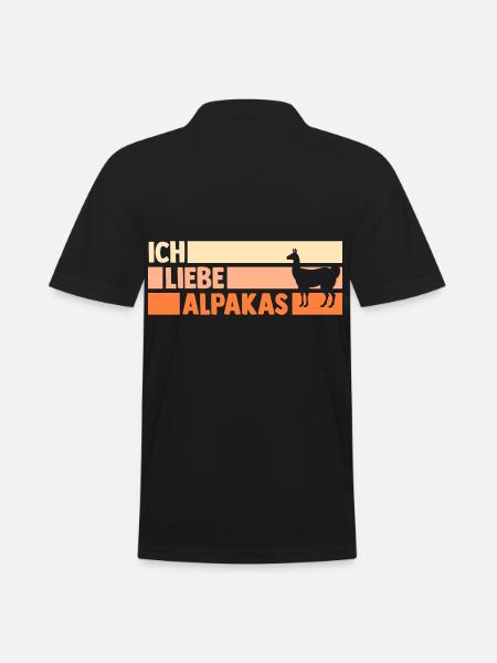 Alpaka - Männer Poloshirt - Schwarz