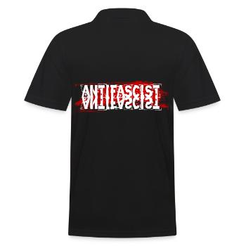 Anti-fascist against paternalism - Men's Polo Shirt - black - Back - Kai (181cm)