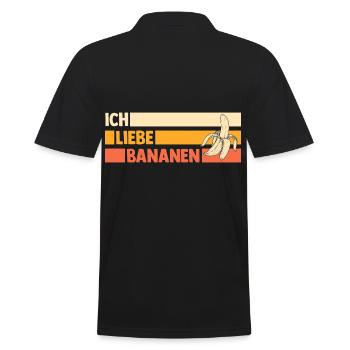 Früchte Banane - Männer Poloshirt - Schwarz - Hinten - Kai (181cm)