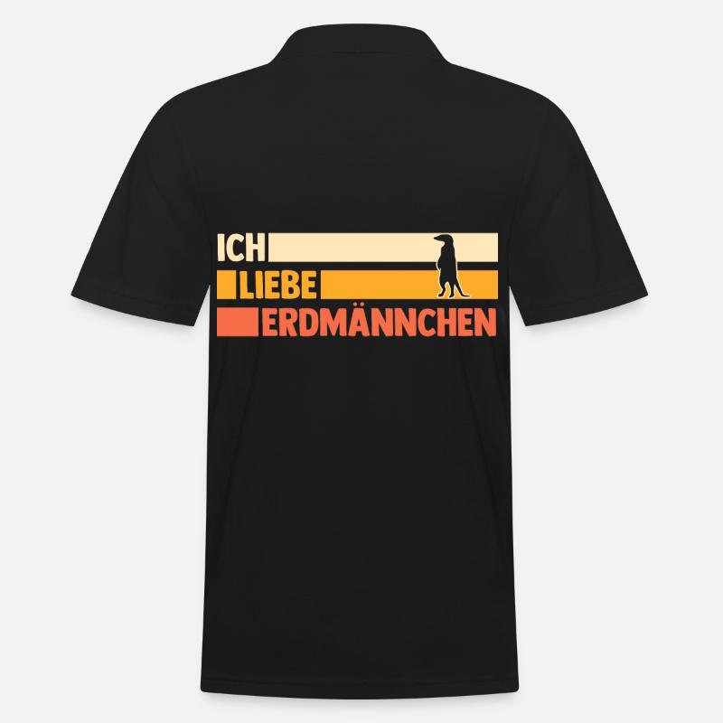 Erdmännchen - Männer Poloshirt - Schwarz