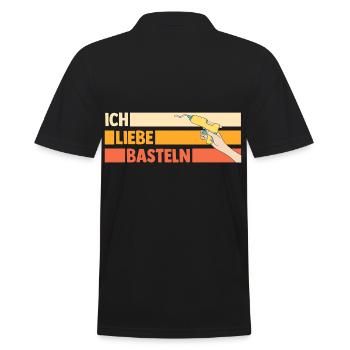 Bastler Bastelunterricht Basteln - Männer Poloshirt - Schwarz - Hinten - Kai (181cm)