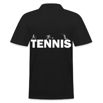 Tennis - Männer Poloshirt - Schwarz - Hinten - Kai (181cm)