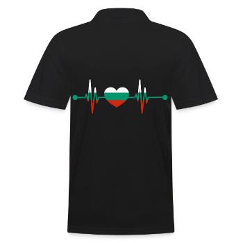 Battement de cœur Balkans Bulgarie Bulgarie - Polo Homme - noir - Dos - Kai (181cm)