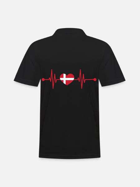 Heartbeat Scandinavie Danemark Danemark - Polo Homme - noir