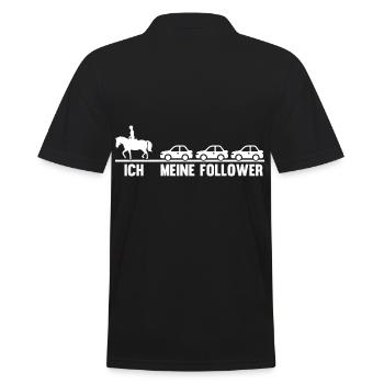 Pferd Reiten Bauernhof Bauer Pferdebesitzer Pferde - Männer Poloshirt - Schwarz - Hinten - Kai (181cm)