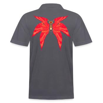 Kingdom Hearts - Leas Flammenbefreierflügel - Männer Poloshirt - Anthrazit - Hinten - Nico (186cm)