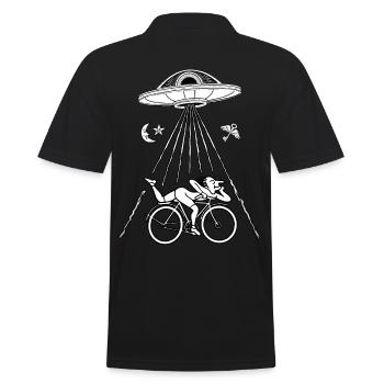 Albert Hofmann von einem Alien DMT entführt - Männer Poloshirt - Schwarz - Hinten - Kai (181cm)