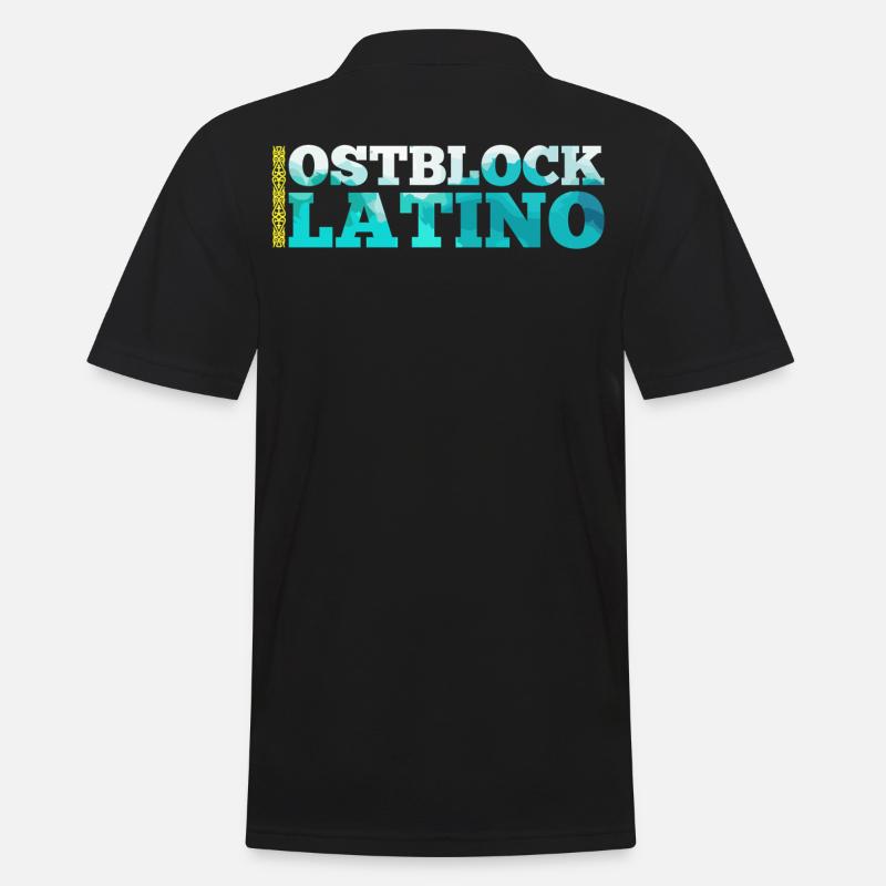 Ostblock Latino Kasache Kasachstan Geschenk - Männer Poloshirt - Schwarz
