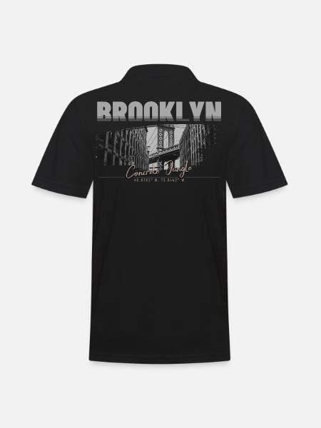 Brooklyn Concrete Jungle Streetwear - Men's Polo Shirt - black