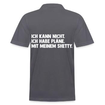 Pferd Reitsport Reiten Pferdesport Shetty - Männer Poloshirt - Anthrazit - Hinten - Nico (186cm)