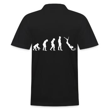 Underwater Rugby Evolution - Men's Polo Shirt - black - Back - Kai (181cm)
