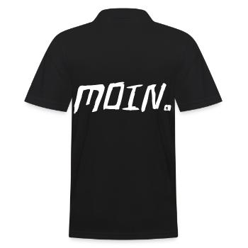 MOIN NORDISCH MOINMOIN - Männer Poloshirt - Schwarz - Hinten - Kai (181cm)