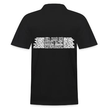 Maurer Mauern Baustelle - Männer Poloshirt - Schwarz - Hinten - Kai (181cm)