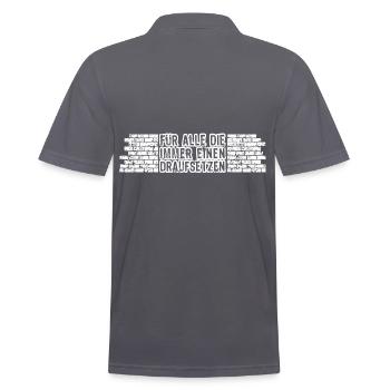 Maurer Mauern Baustelle - Männer Poloshirt - Anthrazit - Hinten - Nico (186cm)