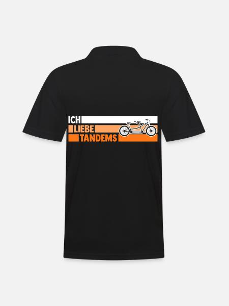 Fahrrad Radfahrer Tandem - Männer Poloshirt - Schwarz