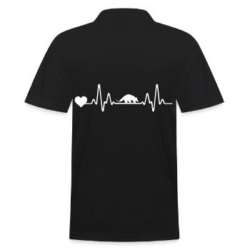 Fourmilier de ligne ECG Heartbeat - Polo Homme - noir - Dos - Kai (181cm)