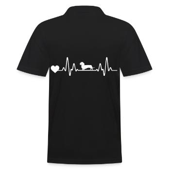 Teckel battement de cœur de chien - Polo Homme - noir - Dos - Kai (181cm)